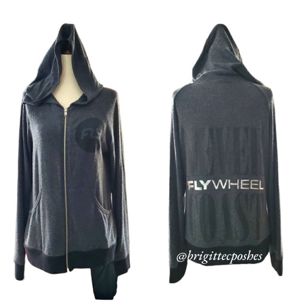 FLYWHEEL Grey and Black Hoodie Jacket